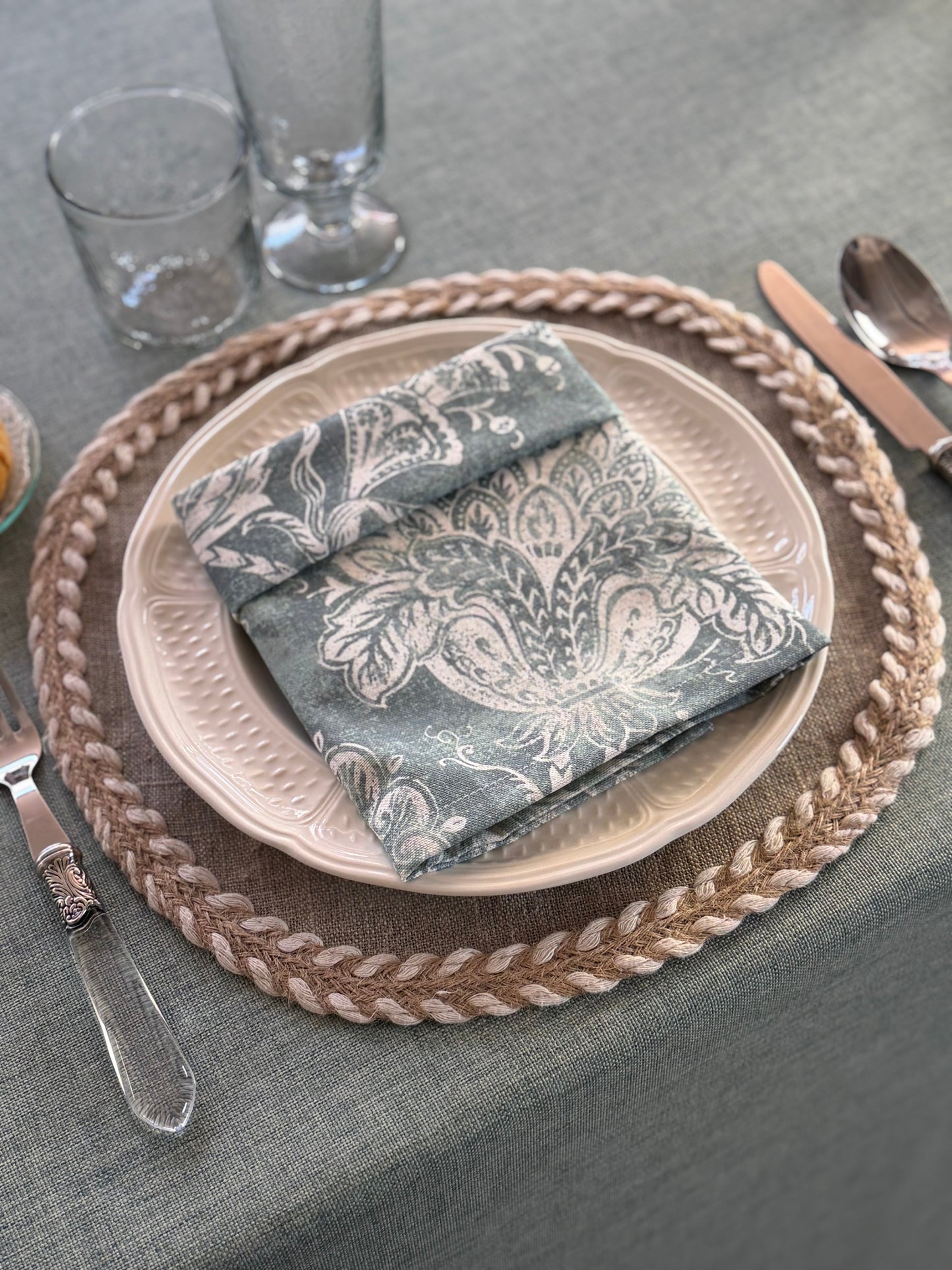 'Kairo Aqua Green' Tablecloth