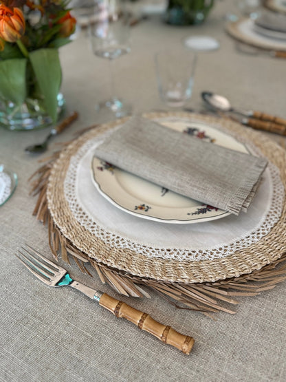 Coated Linen Spill-Resistant Tablecloth