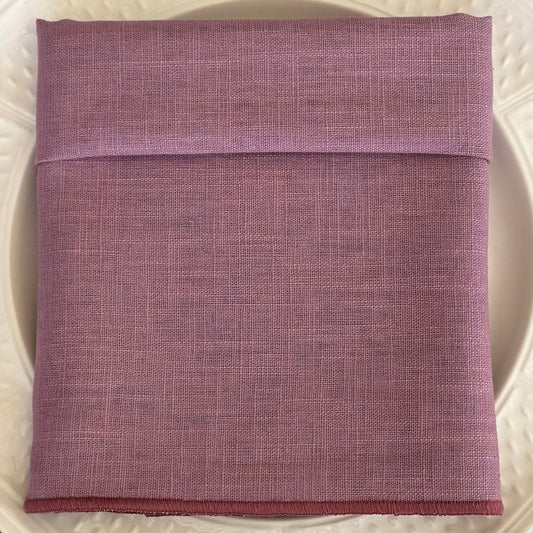 'Pink Linen' Napkin with Scalloped Edge